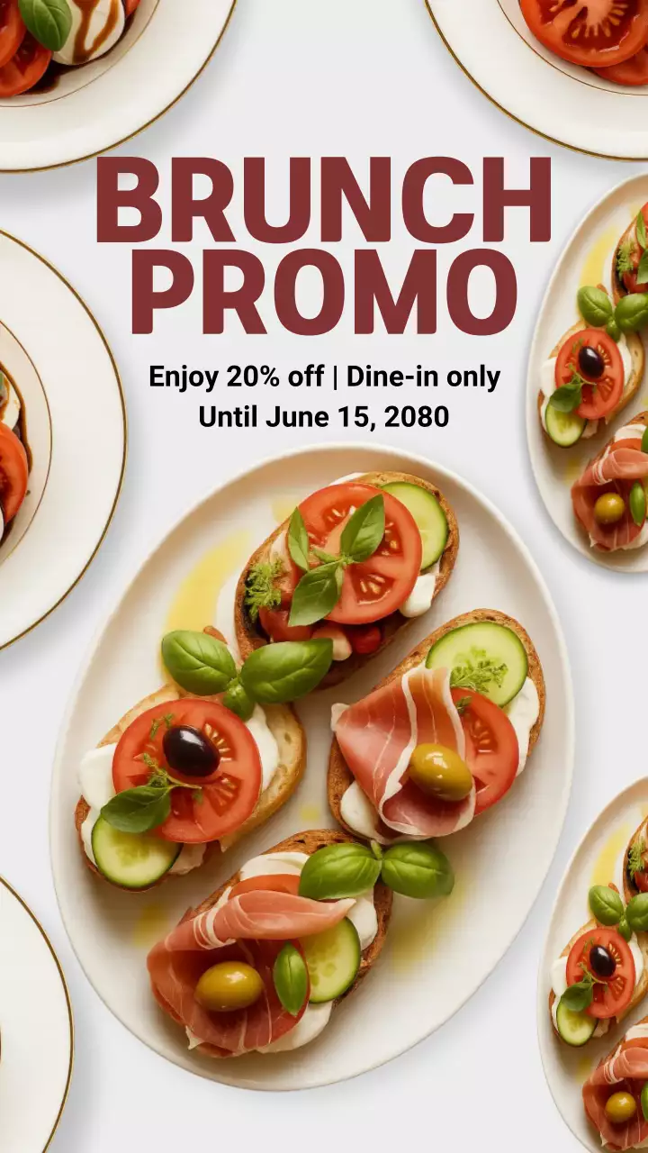 Beige Modern Brunch Advertisement Instagram Story