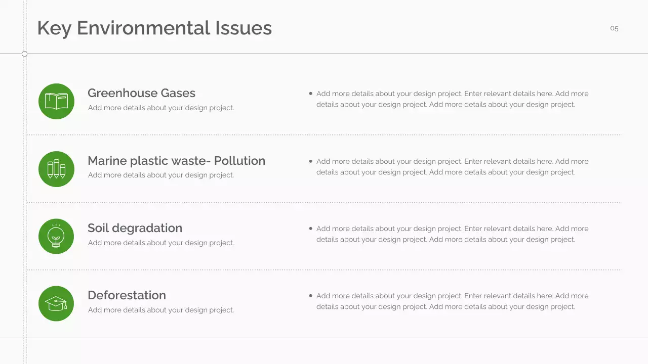 Green Minimal Sustainability Lecture Presentation