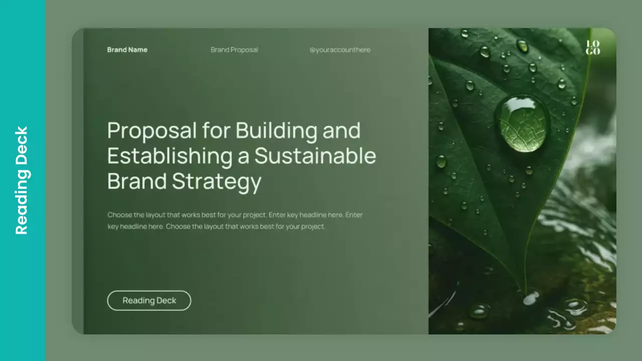 Green Minimal Brand Strategy Proposal Presentation