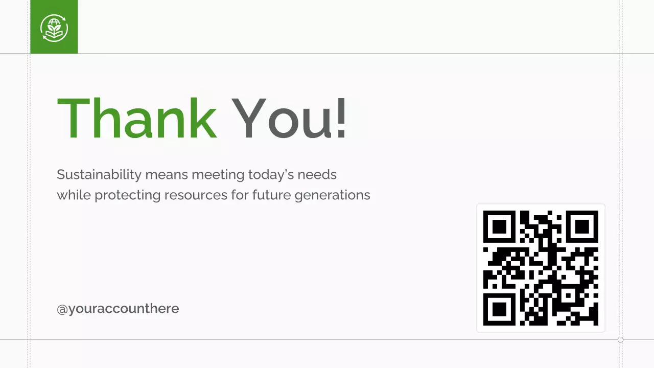 Green Minimal Sustainability Lecture Presentation