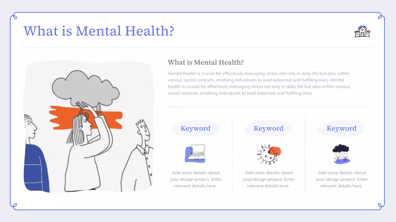 Blue Modern Mental Wellness Presentation