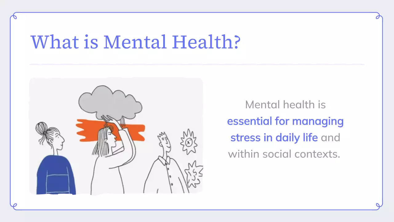 Blue Modern Mental Wellness Presentation