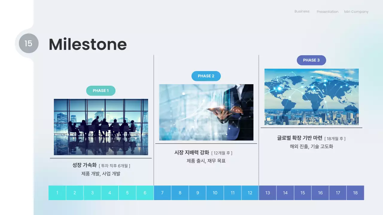 파랑 모던 비즈니스 보고서