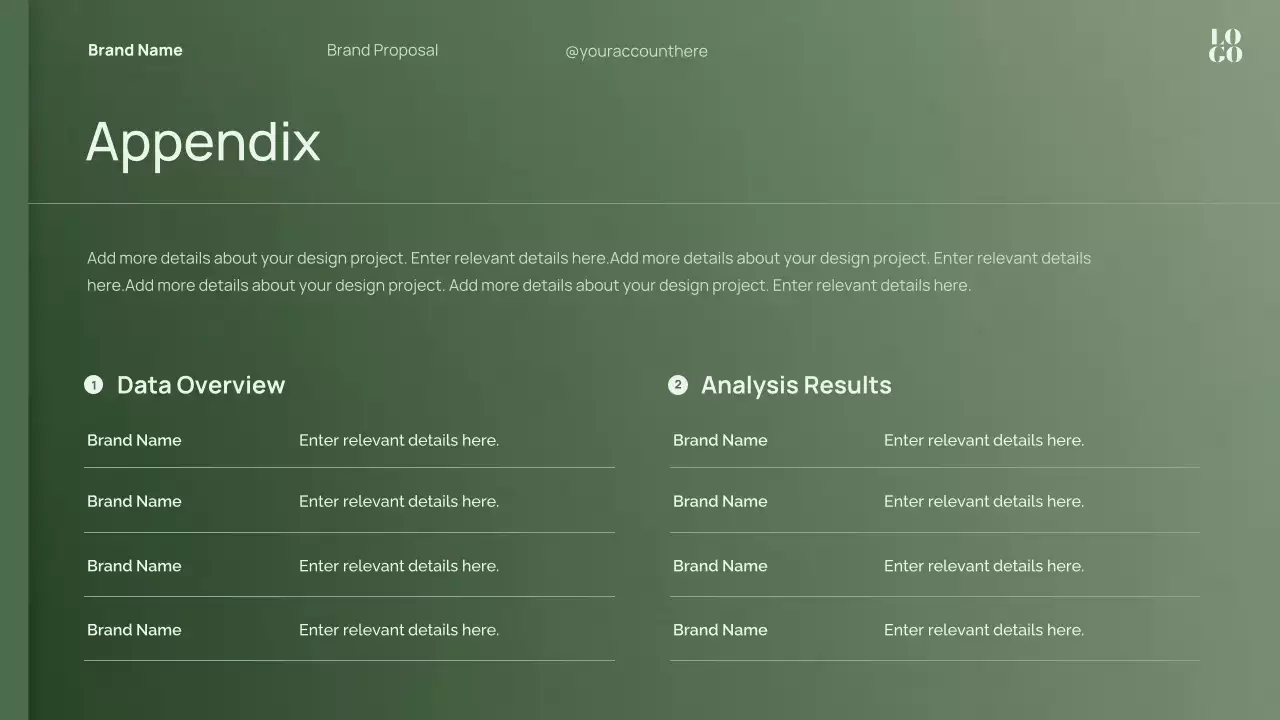 Green Minimal Brand Strategy Proposal Presentation