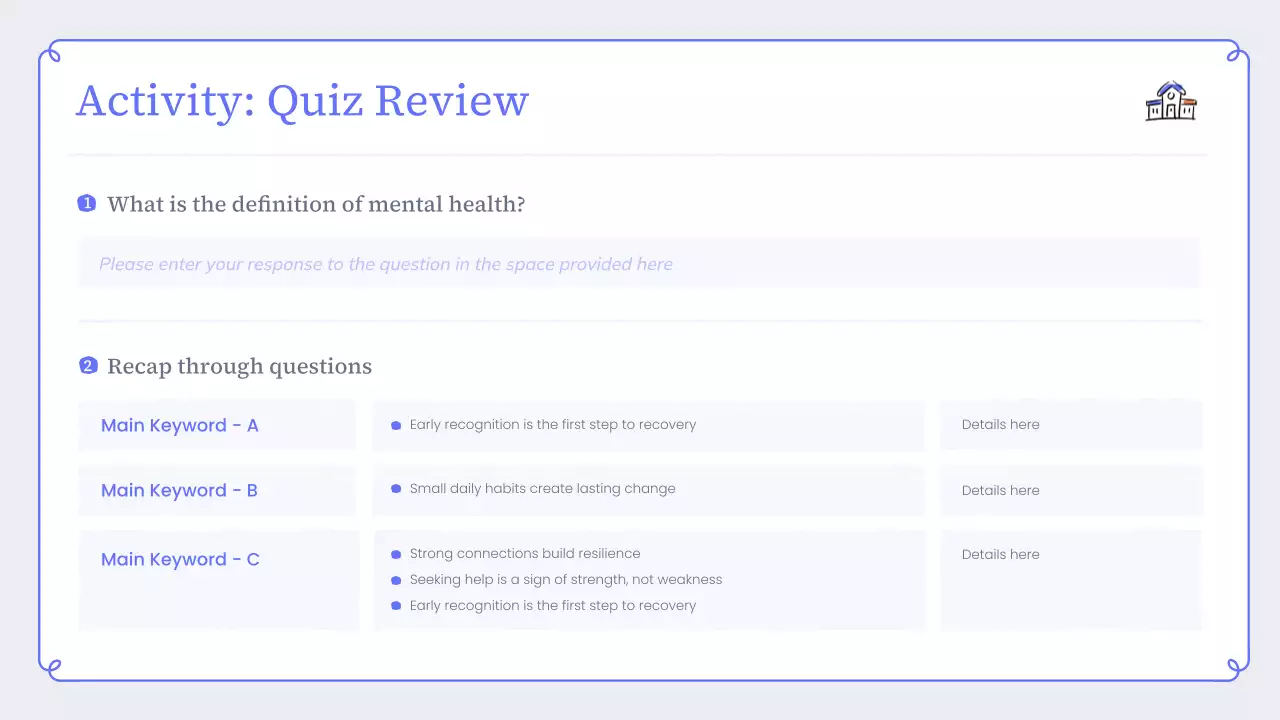 Blue Modern Mental Wellness Presentation