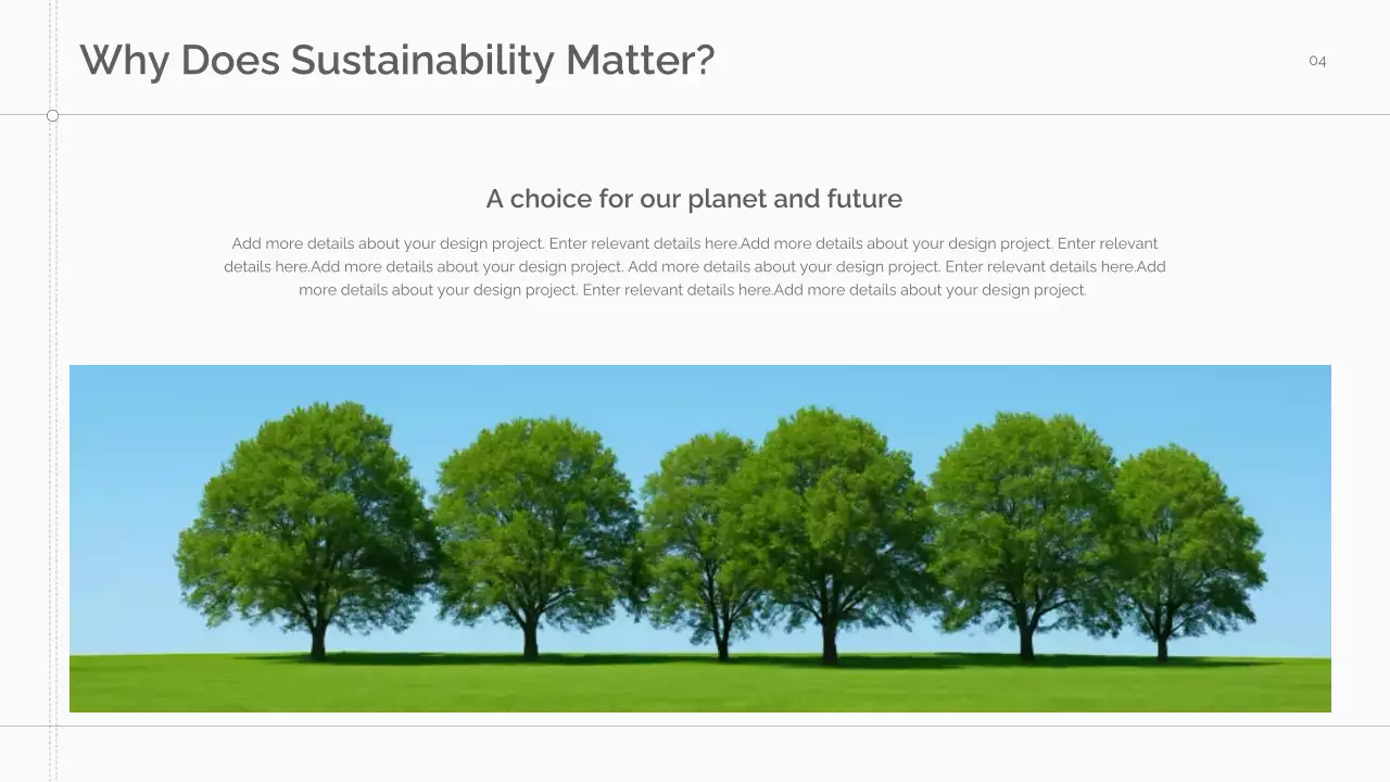 Green Minimal Sustainability Lecture Presentation