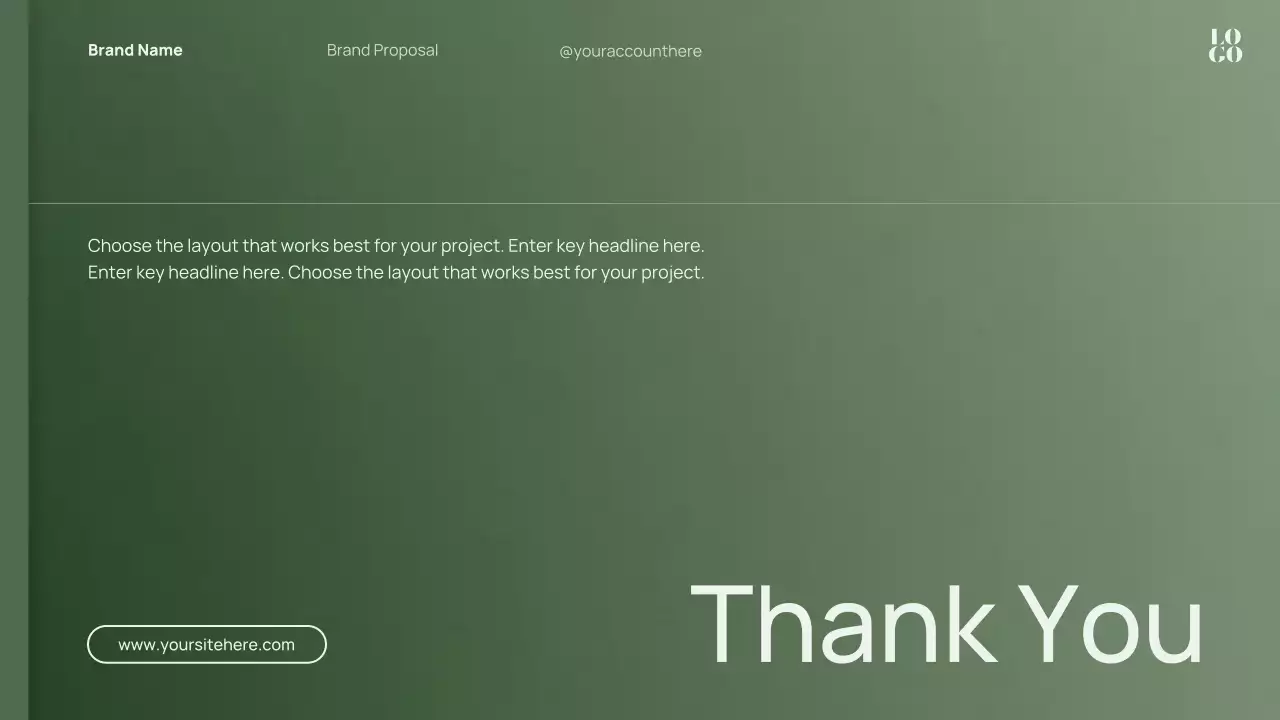 Green Minimal Brand Strategy Proposal Presentation