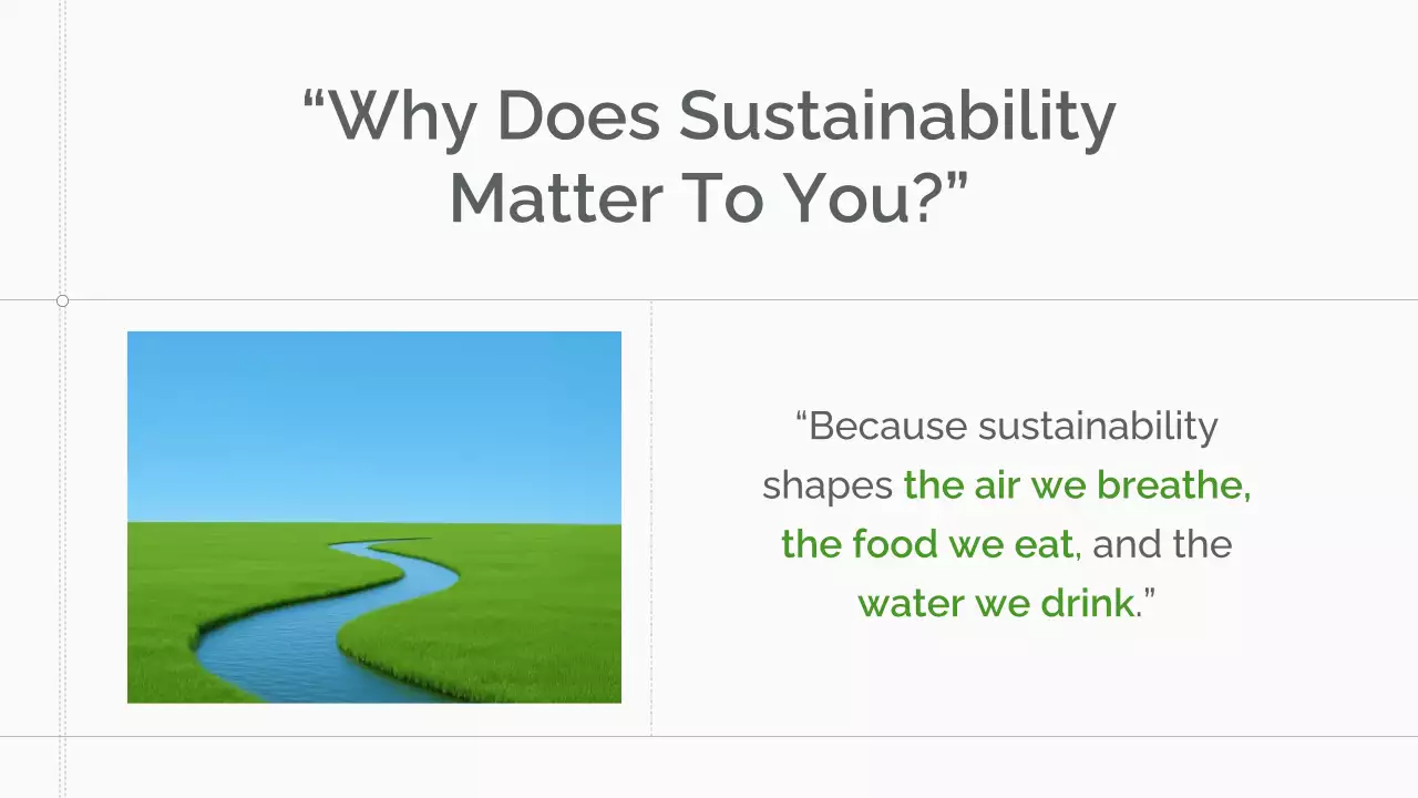 Green Minimal Sustainability Lecture Presentation