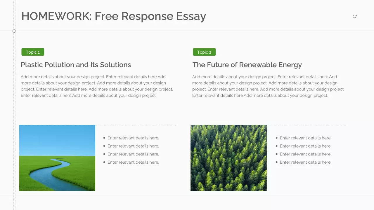 Green Minimal Sustainability Lecture Presentation