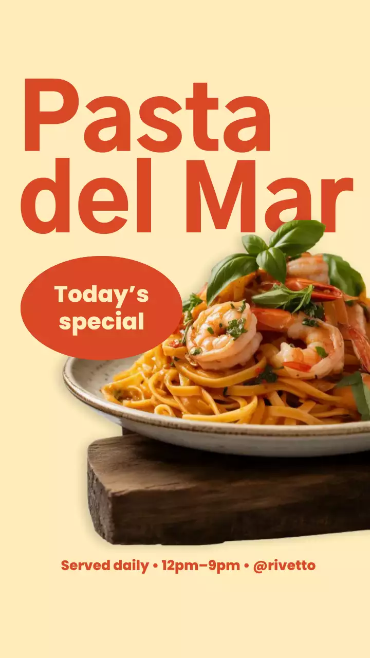 Beige Elegant Seafood Menu Instagram Story