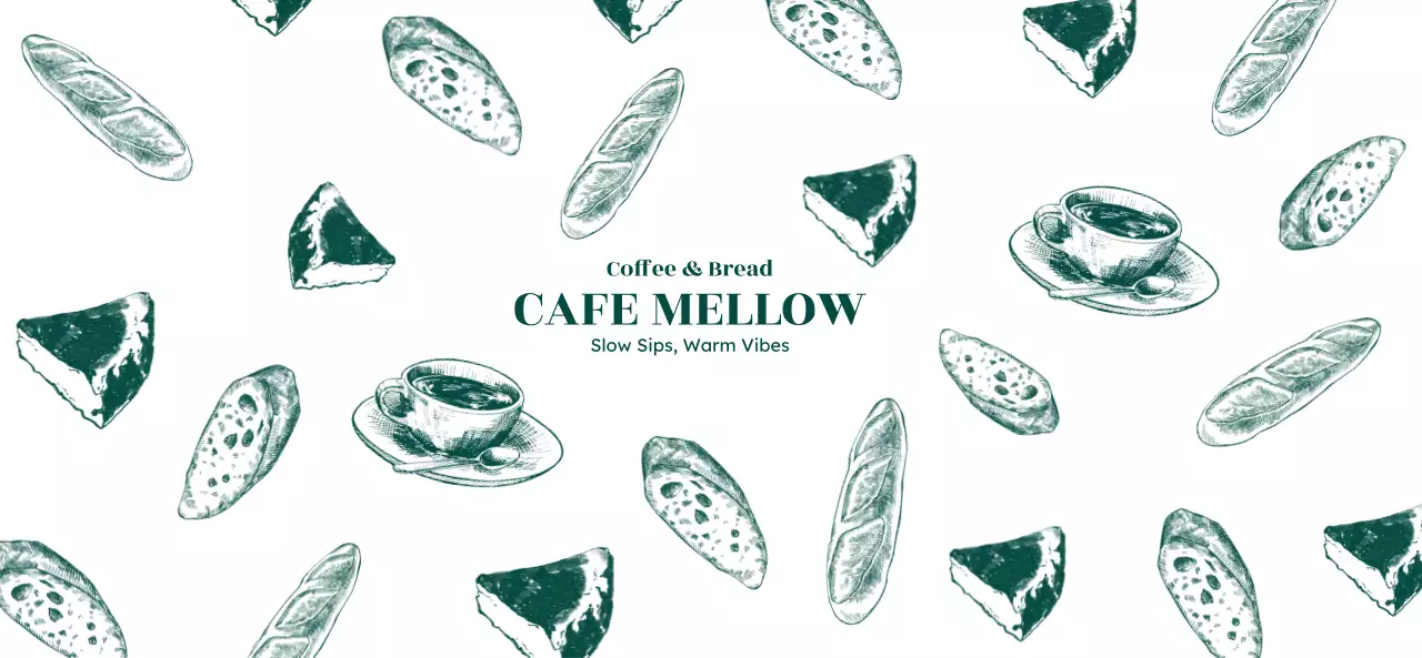 グリーン レトロ カフェ 看板 パターン