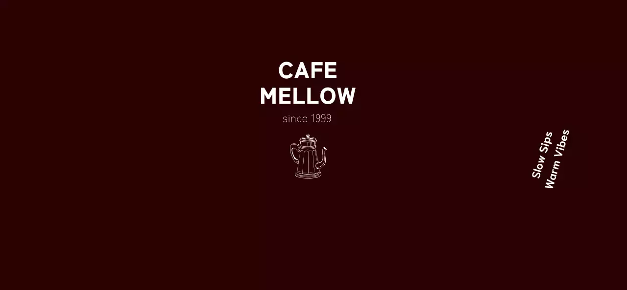 茶色 シンプル カフェ ロゴ 単色イラスト