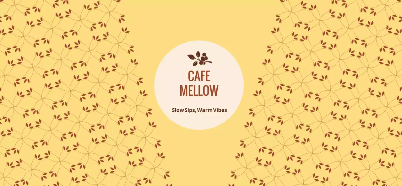 黄色 レトロ カフェ 看板 パターン