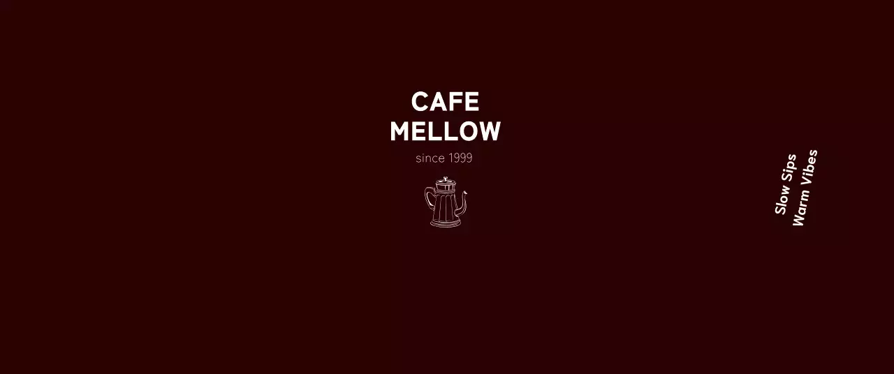 茶色 シンプル カフェ ロゴ 単色イラスト