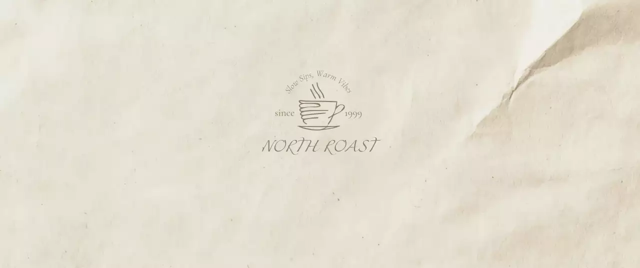 アイボリー シンプル コーヒー ロゴ 単色イラスト