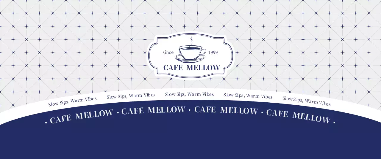 青 クラシック カフェ 看板 パターン