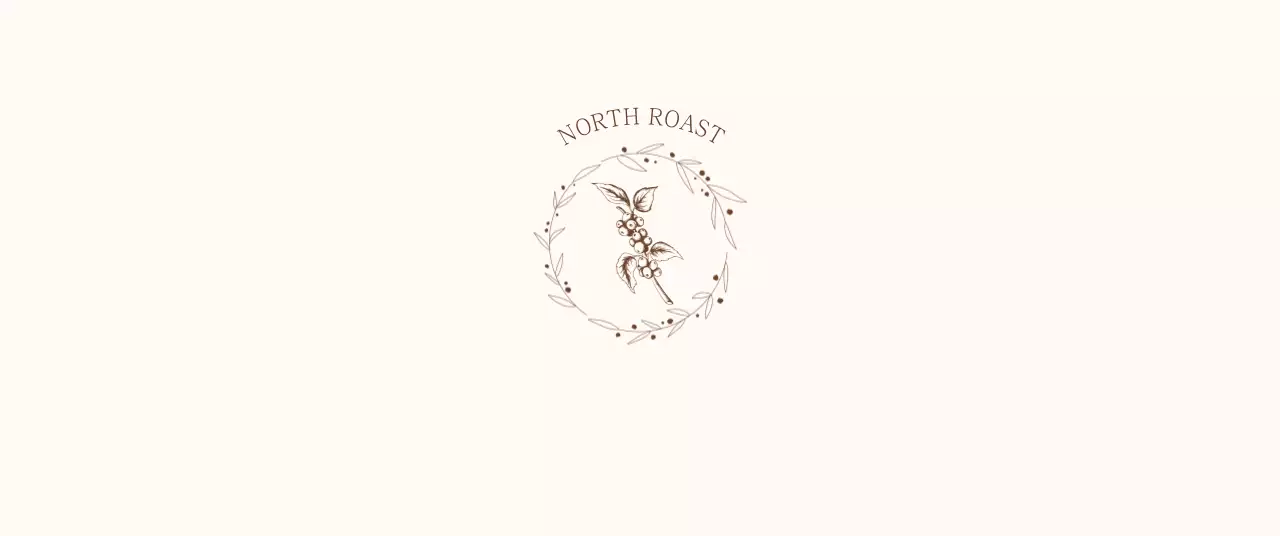 アイボリー シンプル コーヒー ロゴ 単色イラスト