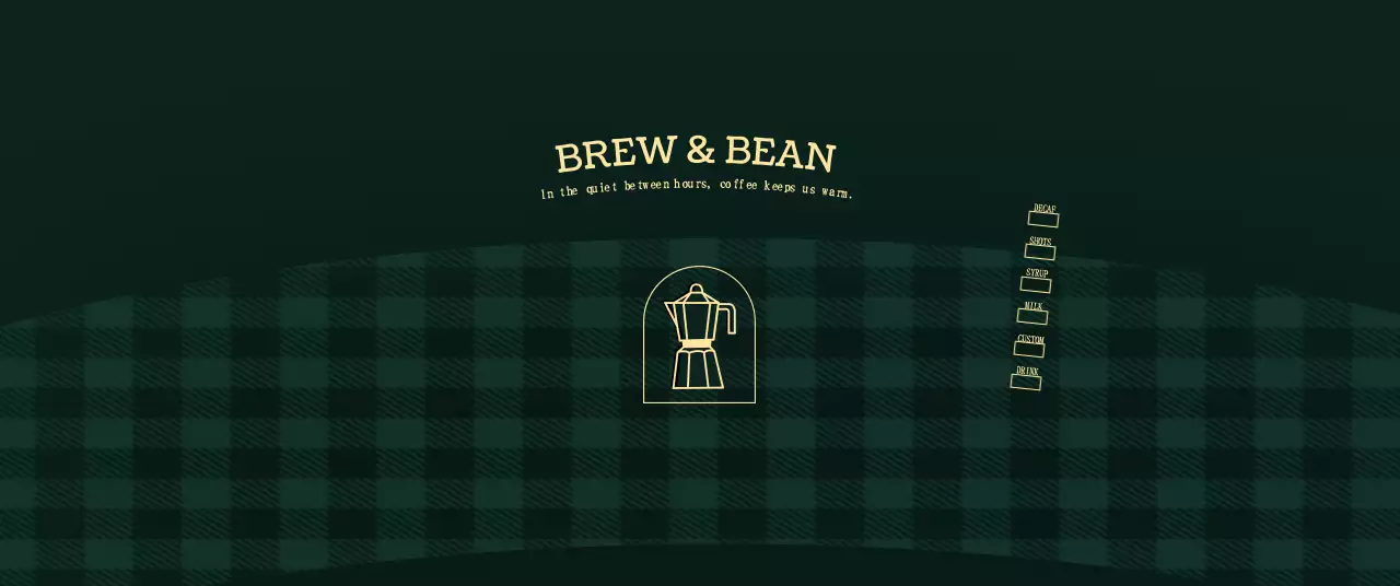 黒 クラシック コーヒー 看板 パターン