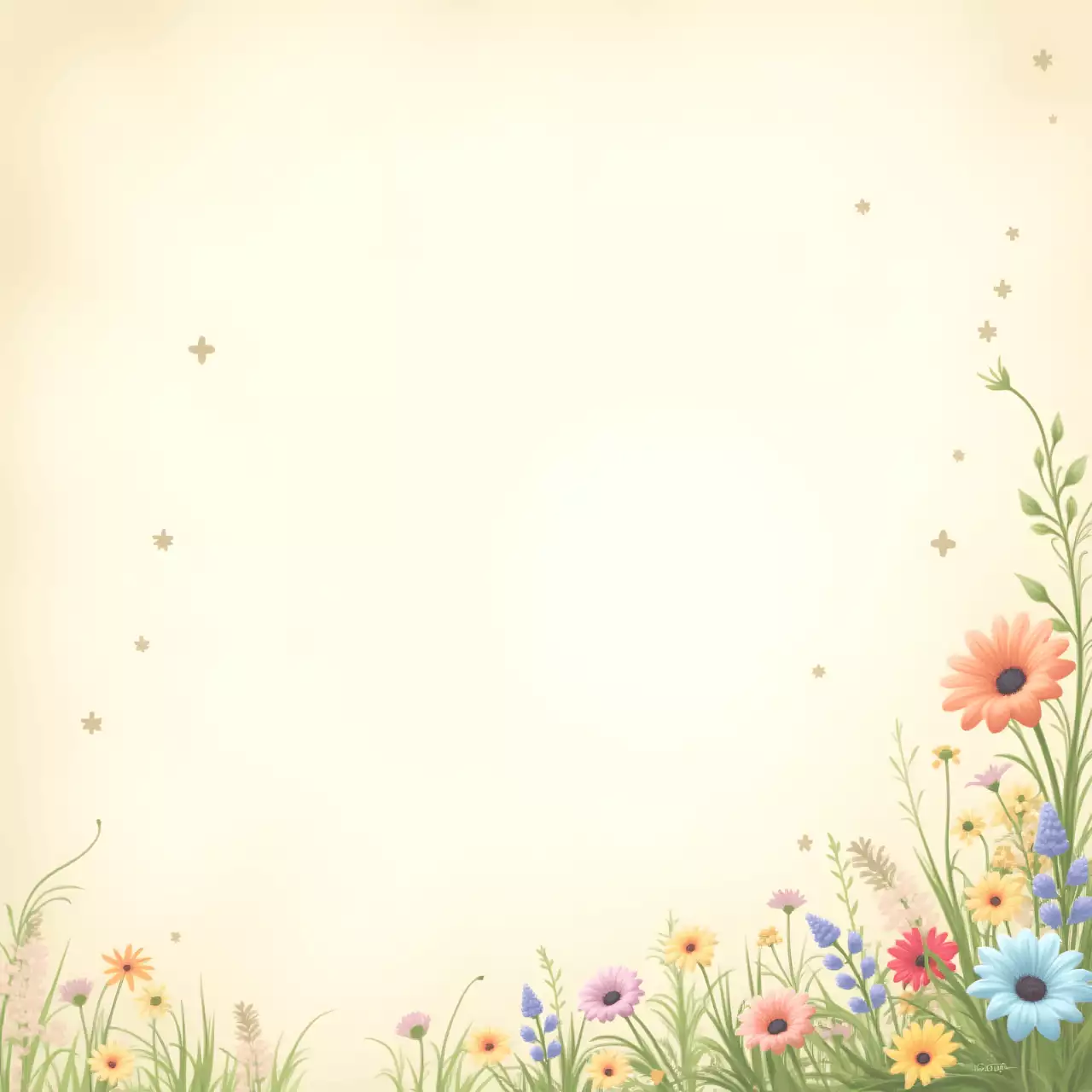 베이지 아기자기한 자연 포토프레임