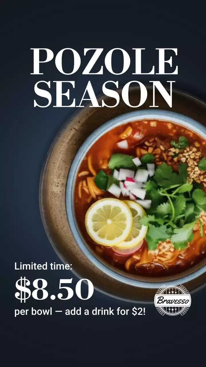 Navy Modern Pozole Promotion Instagram Story
