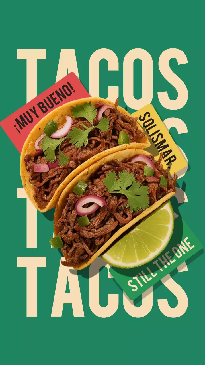Green Retro Tacos Advertisement Instagram Story