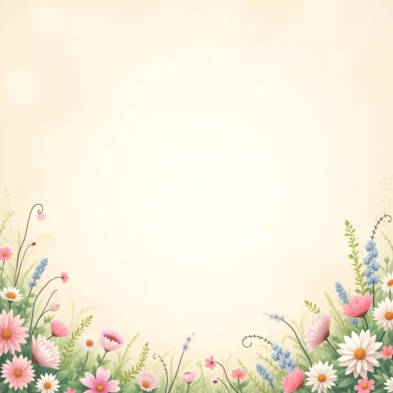 베이지 아기자기한 자연 포토프레임