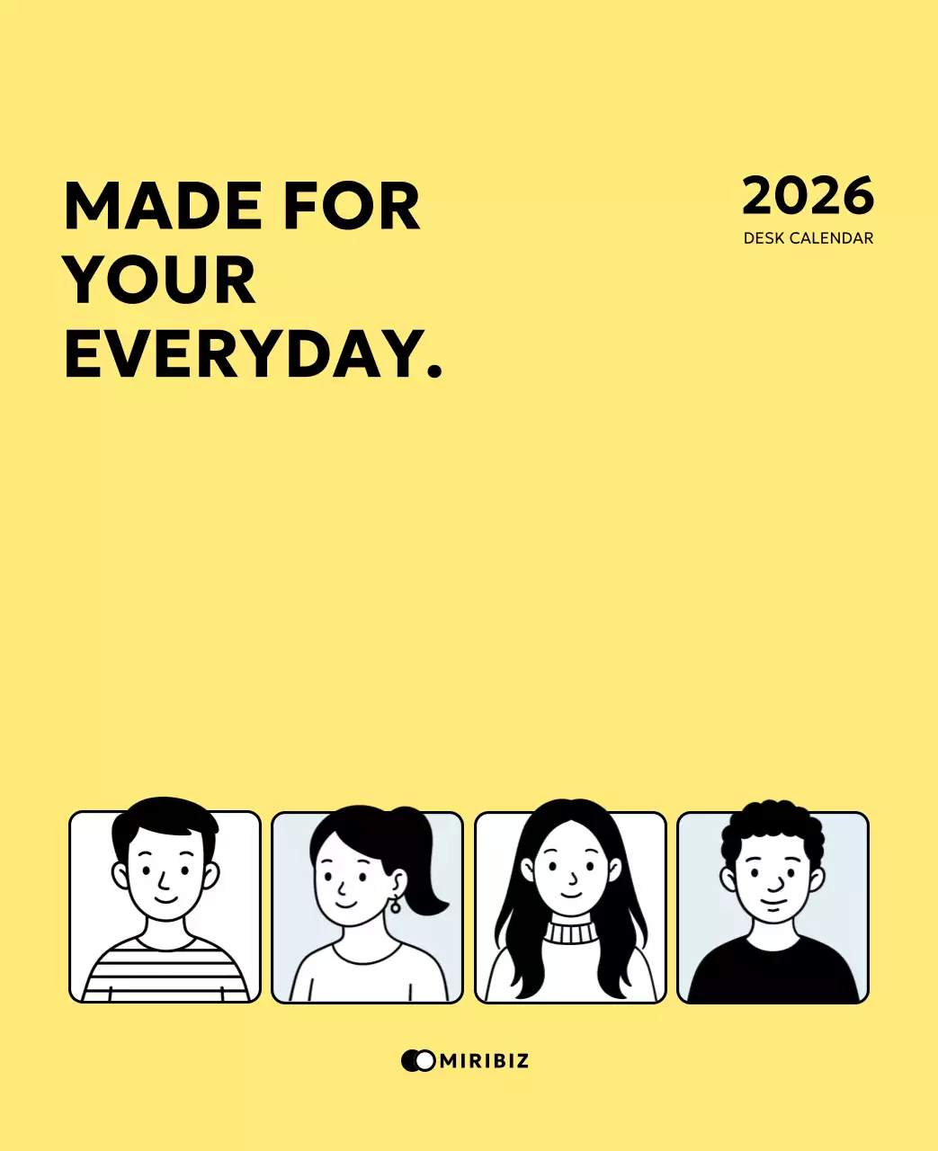 노랑 심플 달력 홍보