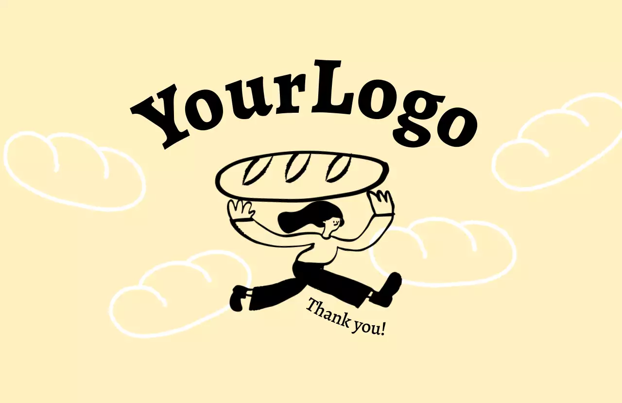 ベージュ 手書き ロゴ デザイン イラスト