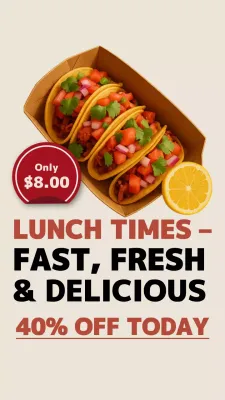 Beige Modern Food Promotion Instagram Story