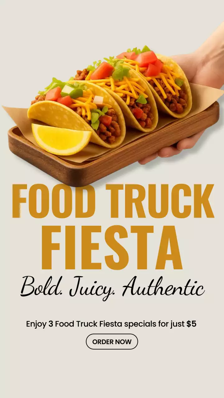 Beige Bold Food Promotion Instagram Story