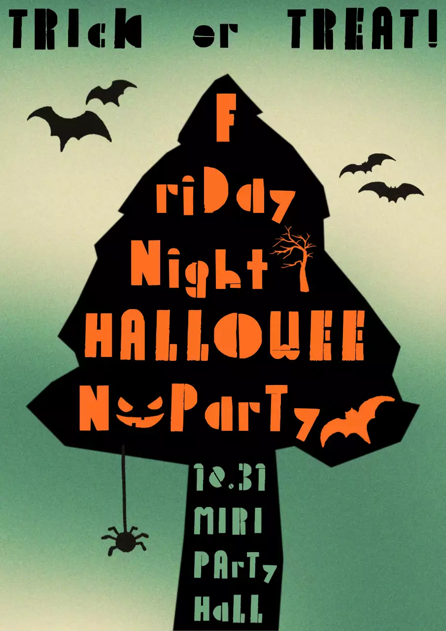 초록 레트로 할로윈 행사