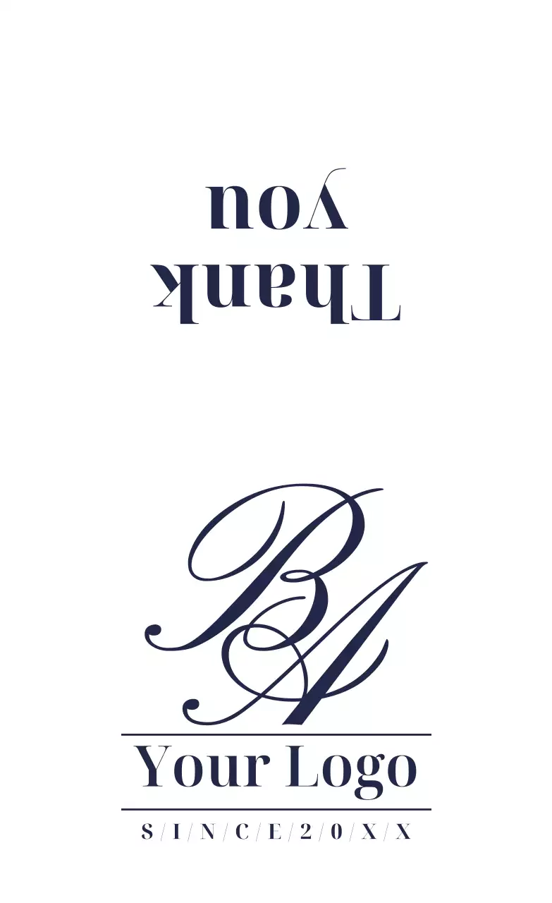 ネイビー クラシック ビジネス ロゴ テキスト