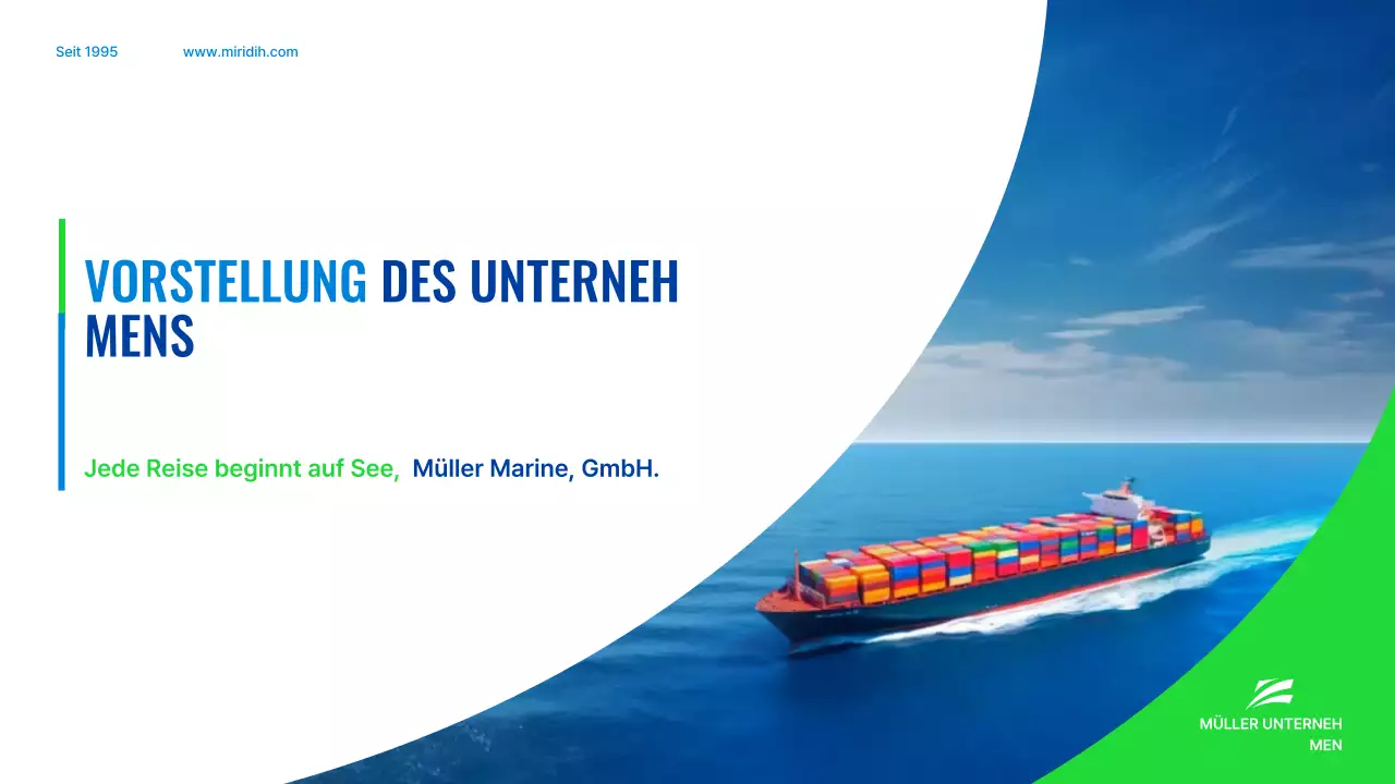 Blue Modern Shipping Company – Einführung
