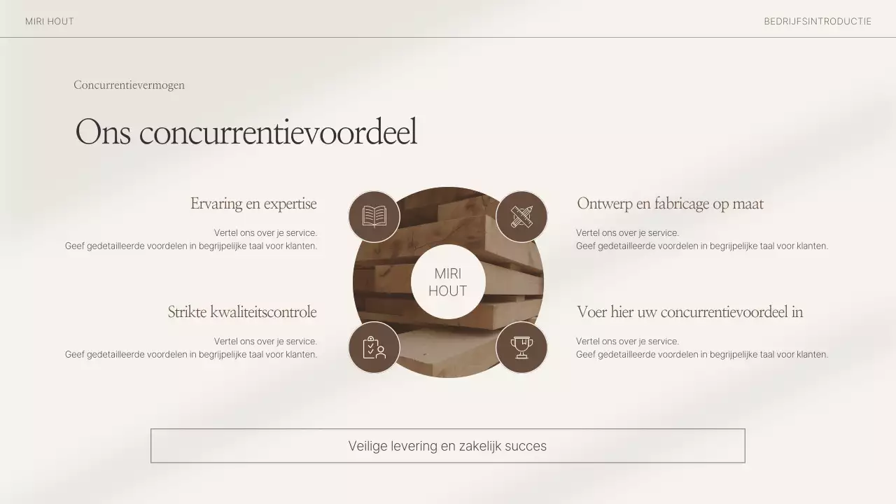 Bedrijfsprofiel van Brown Simple Wood