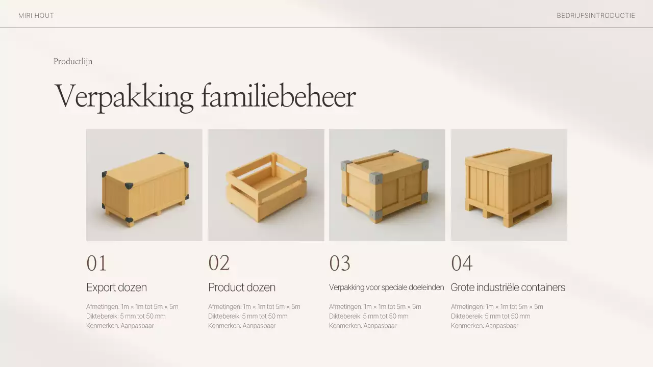 Bedrijfsprofiel van Brown Simple Wood