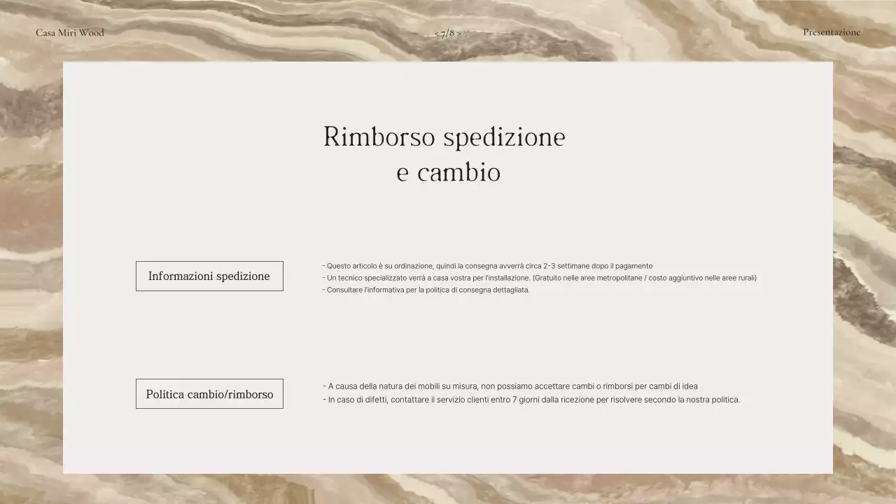 Pubblicità di mobili in legno naturale beige