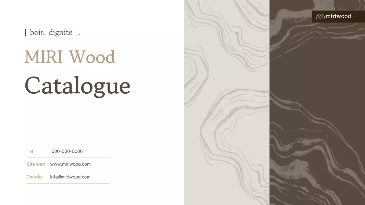 Catalogue de présentation des produits Beige Simple