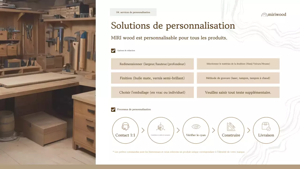 Catalogue de présentation des produits Beige Simple