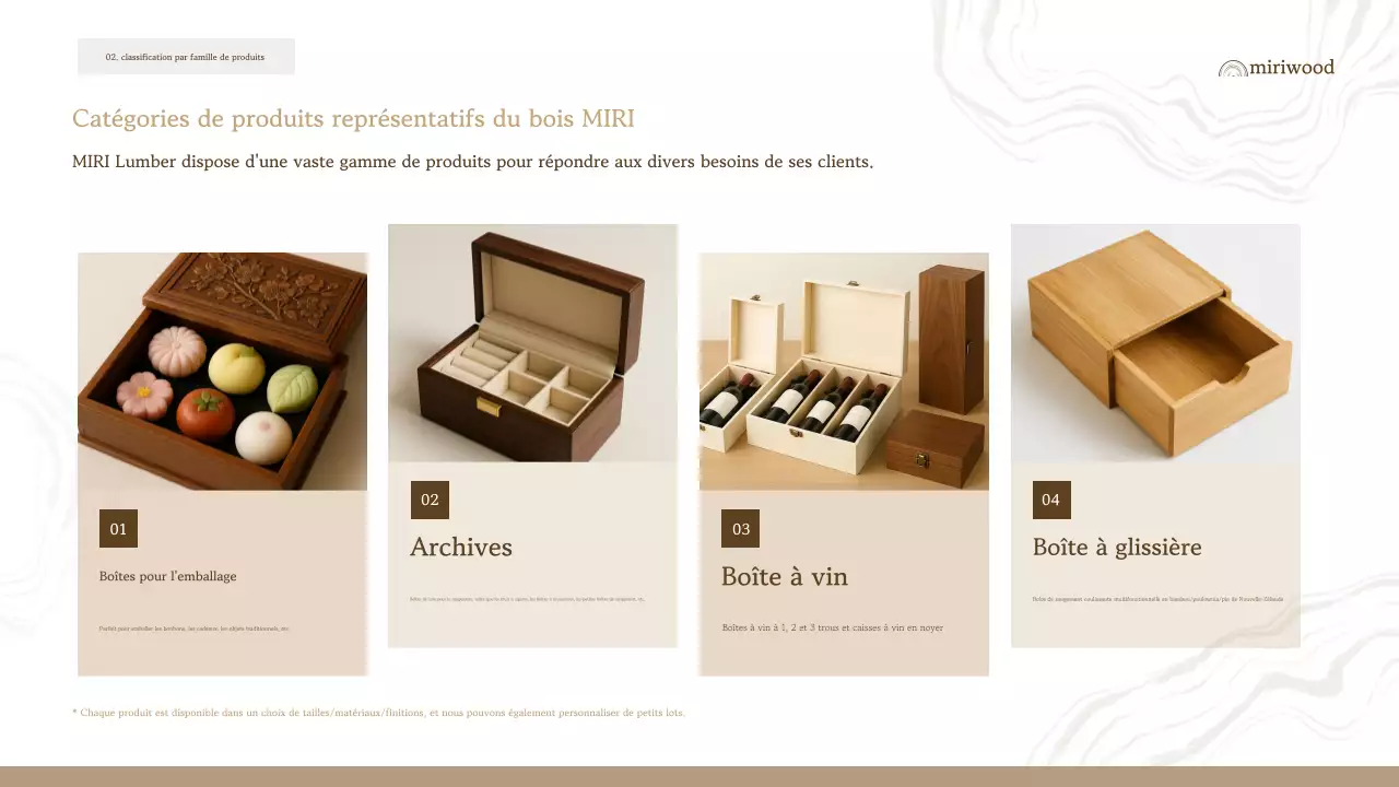 Catalogue de présentation des produits Beige Simple