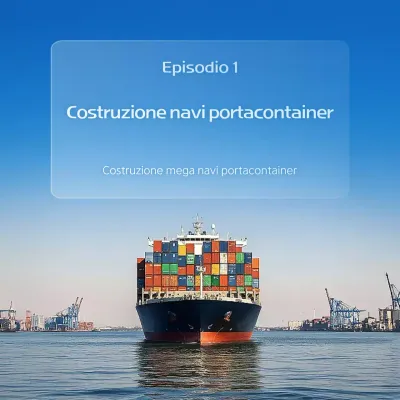 Informazioni sul settore delle spedizioni moderne blu