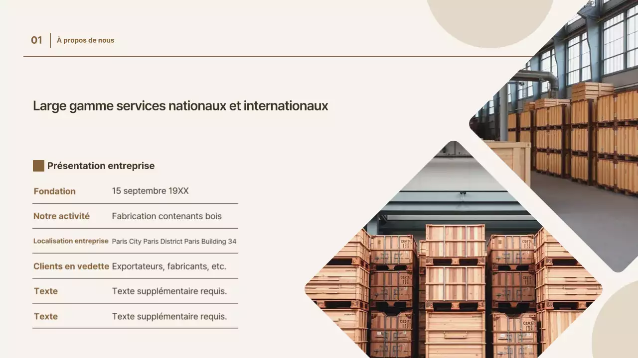 Promotion des emballages de base beiges