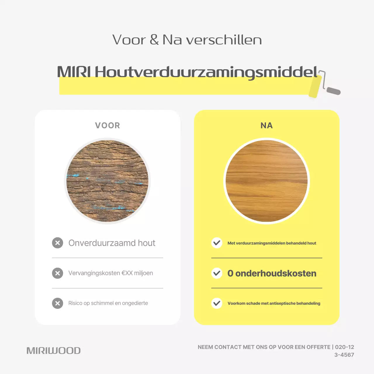 Gele moderne conserveermiddelreclame