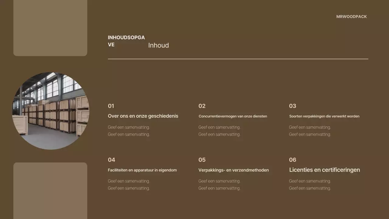 Promotie van beige basisverpakkingen