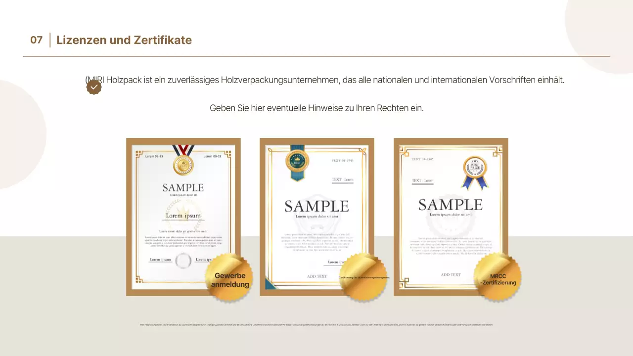 Förderung der beigen Basisverpackung