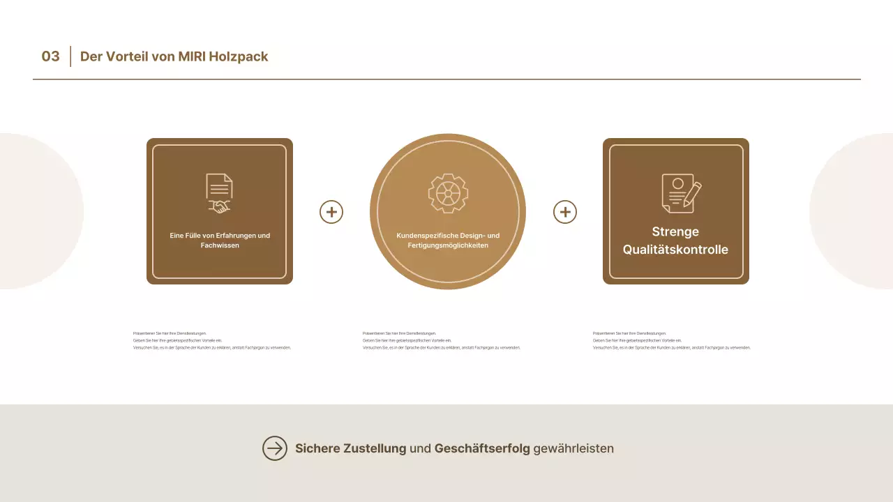 Förderung der beigen Basisverpackung