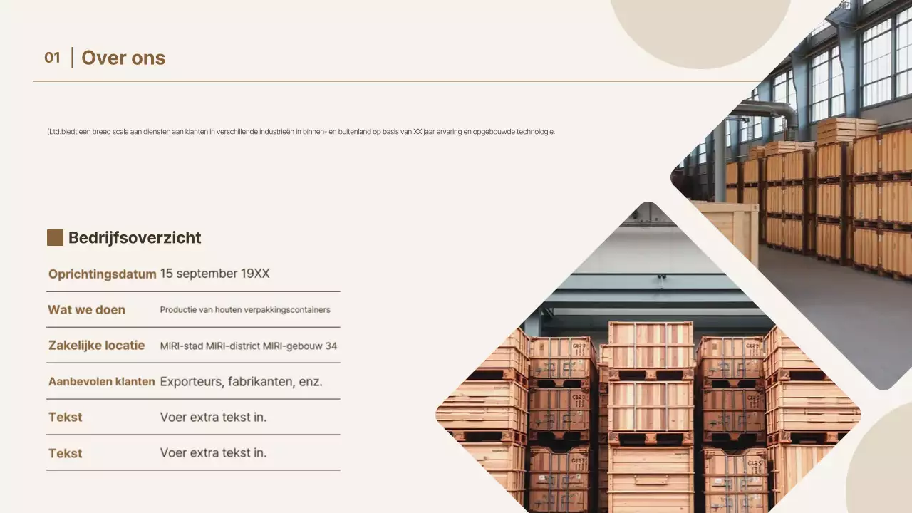 Promotie van beige basisverpakkingen