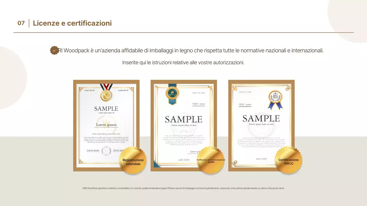 Promozione del packaging base beige