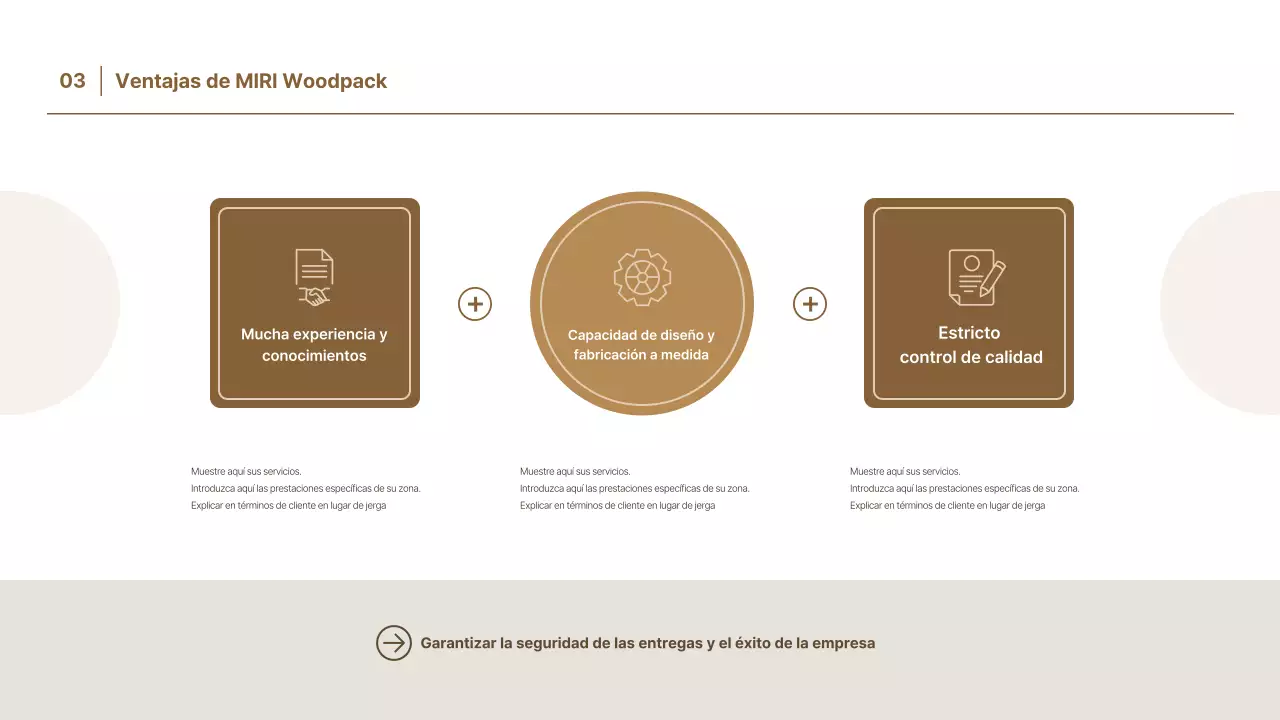 Promoción de envases básicos de color beige