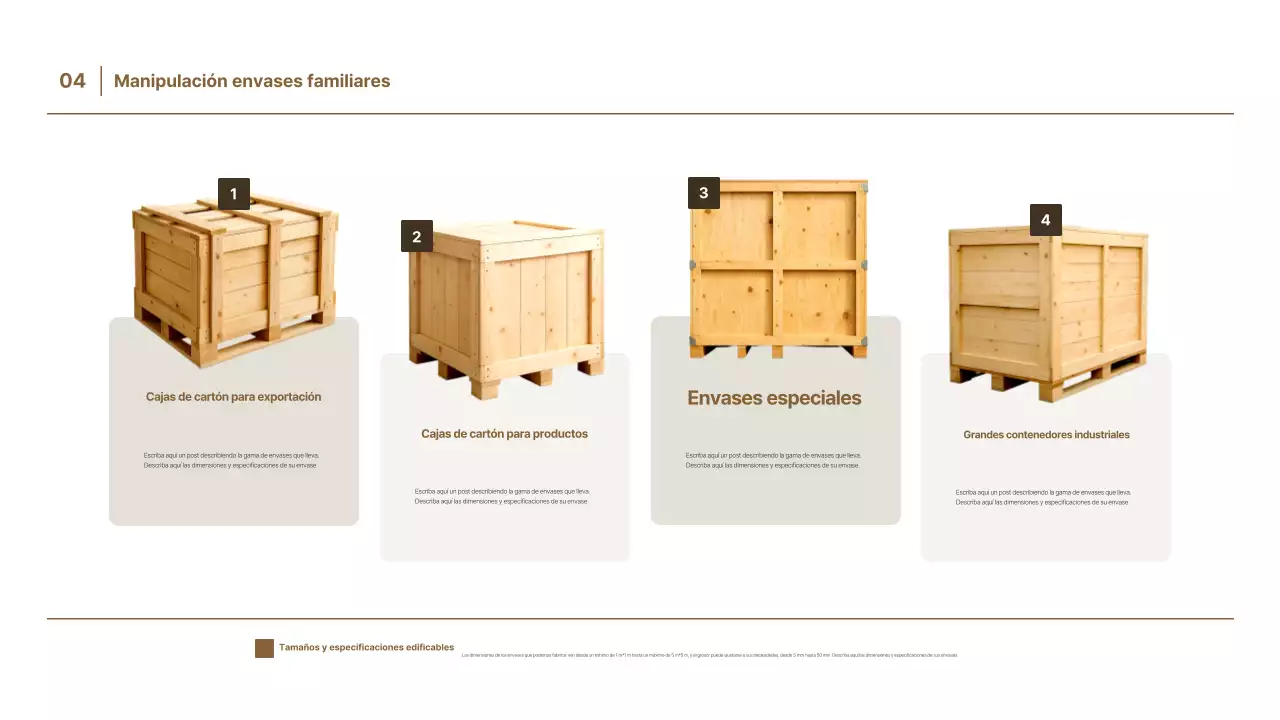 Promoción de envases básicos de color beige