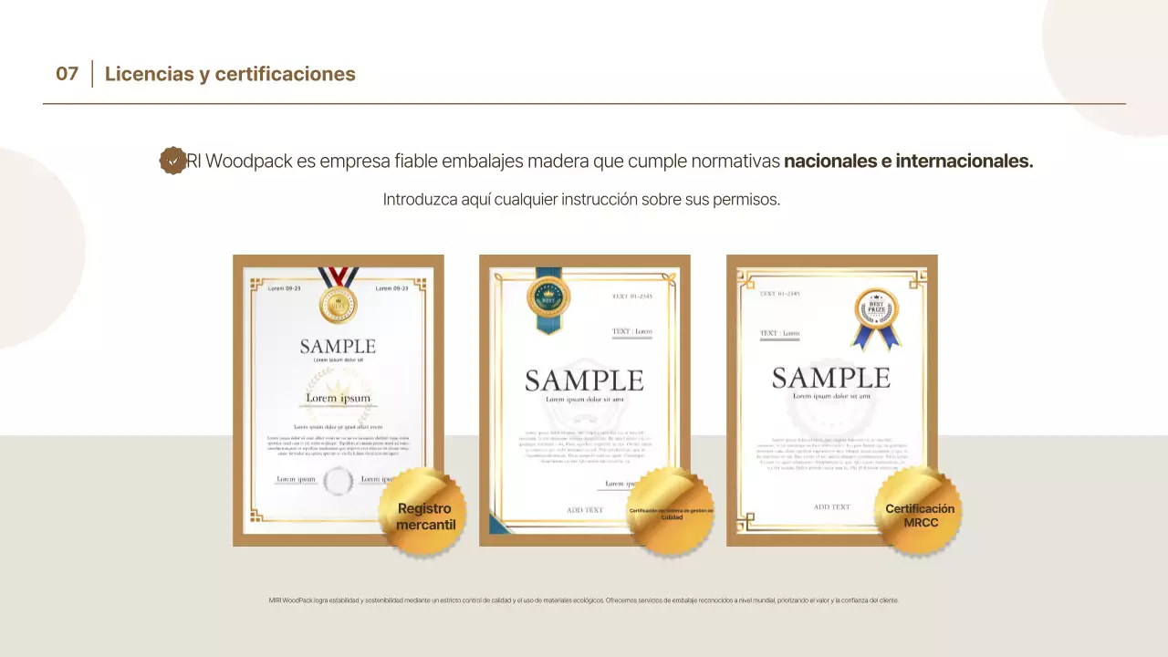 Promoción de envases básicos de color beige